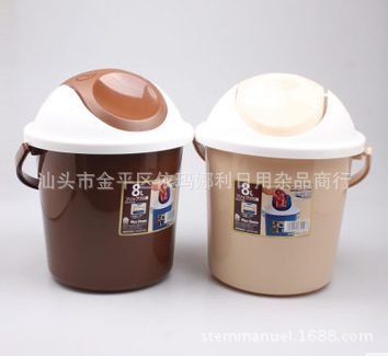 8L家用翻盖垃圾桶 批发采购必选的时尚与实用之选